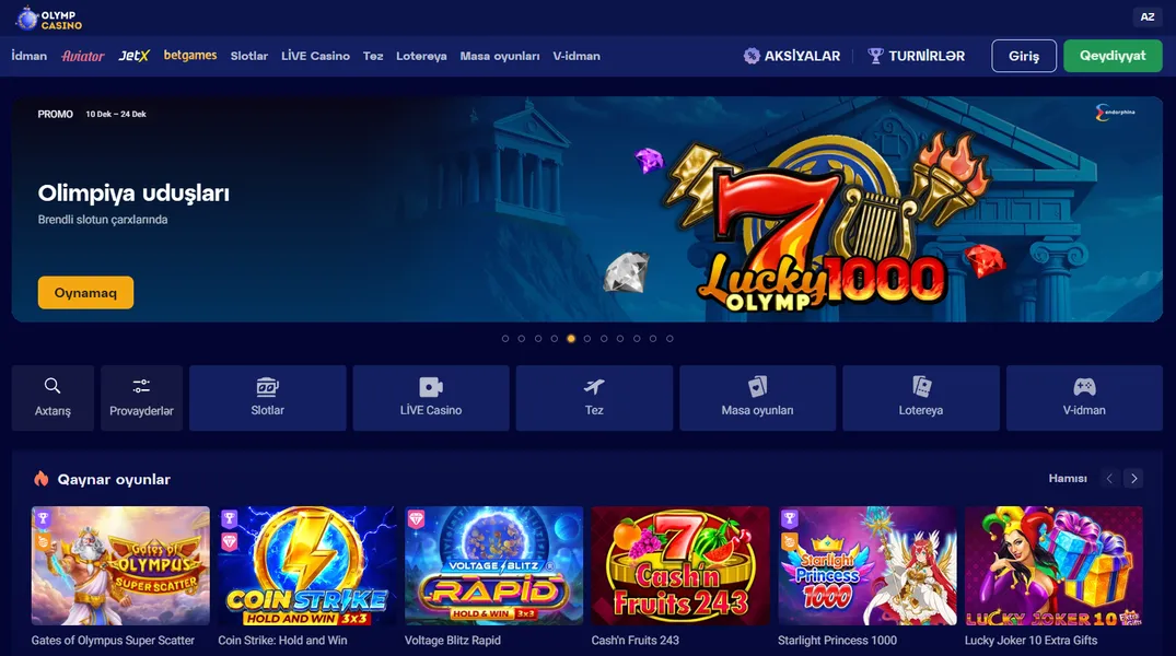 Android və iOS üzərində necə Olymp Casino yukle